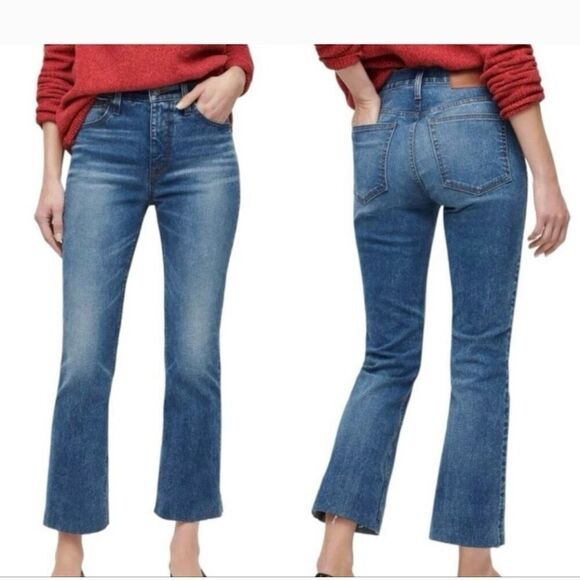J.Crew Women's Billie Bootcut Crop Jeans Blue Size 27 - Picture 1 of 8